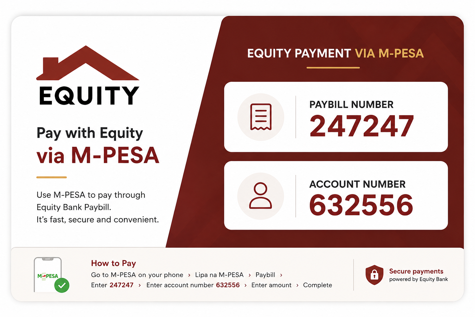 Equity Payment via M-PESA