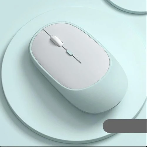 Wireless Cool Bluetooth 5.0 + 2.4G Dual-mode Optical Mouse Rechargeable Mouse- Mint Green