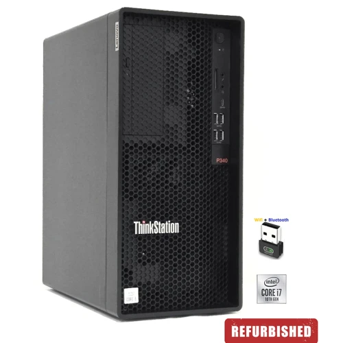 Lenovo ThinkStation P340 Workstation  Intel Core i7 Intel Core i7-10700 16GB 256SSD (8 Cores, 16 Threads, 2.90 GHz Base, up to 4.80 GHz Turbo Boost, 16MB Cache) with Intel vPro
