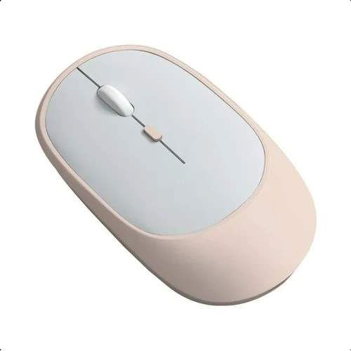 Wireless Cool Bluetooth 5.0 + 2.4G Dual-mode Optical Mouse Rechargeable Mouse- Pink
