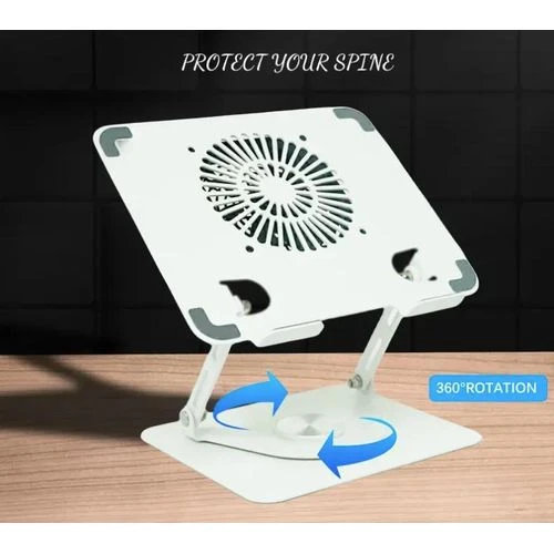 Laptop Stand With Fan With 360 Rotating Base