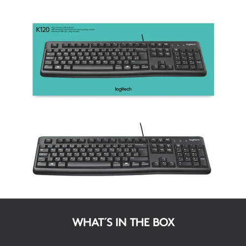Logitech K120 Wired USB Standard Computer Keyboard
